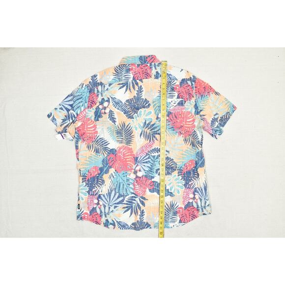 NEW Izod Saltwater Men's Hawaiian Tropical Button Down Shirt Regular Size XXL - Picture 6 of 8